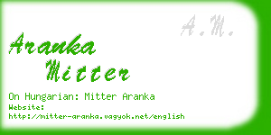 aranka mitter business card